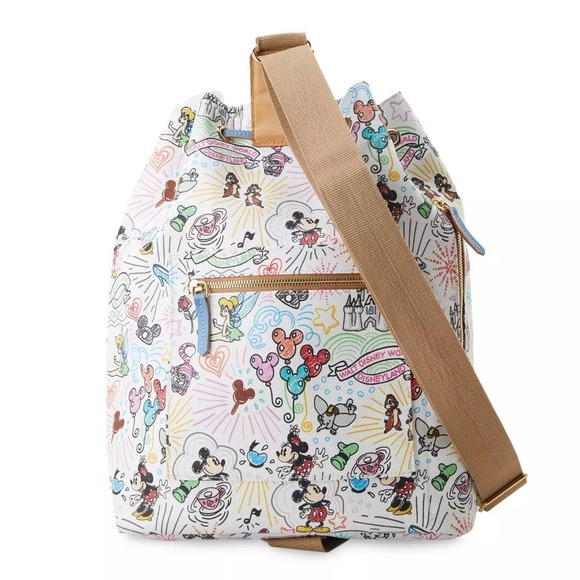 Dooney & Bourke Disney Sketch Pickleball Racket Sling Bag Mickey & Friends $178 - Picture 3 of 3